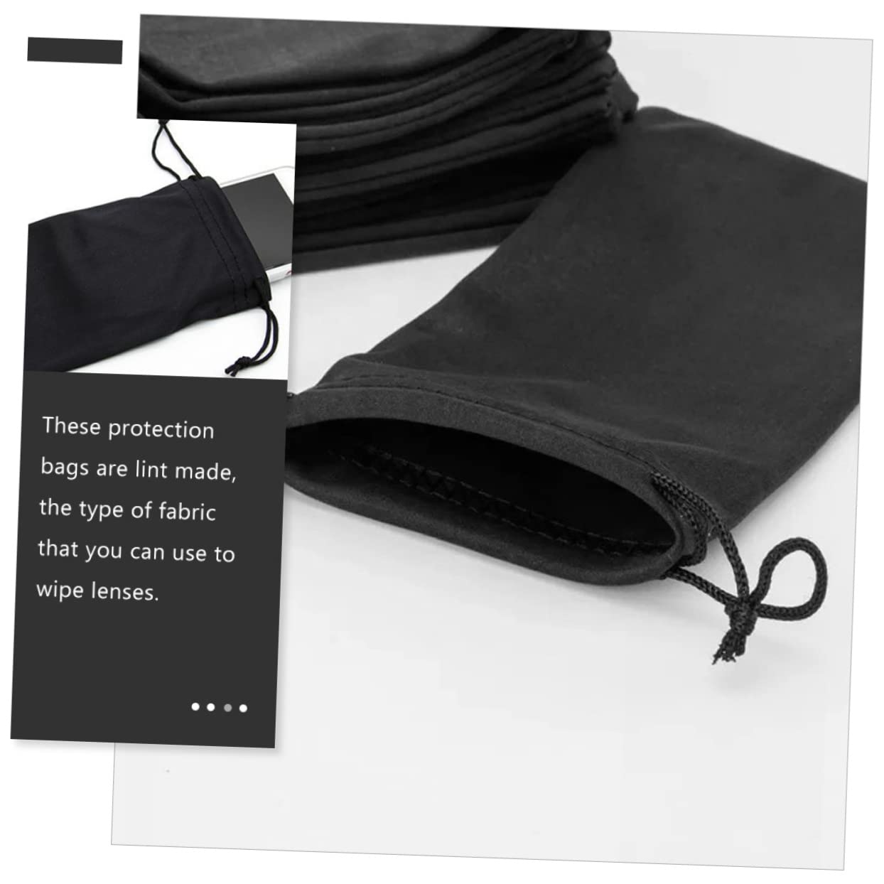 Abaodam 75pièces Pochette De Rangement pour Lunettes De Ski Lot Cordon Résistants Aux Rayures pour Masques De Ski Et Accessoires De Lunettes Pratique Et Compact