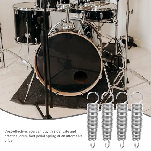 Resorte para pedal de bombo, 4 piezas, metal resistente miniatura 5