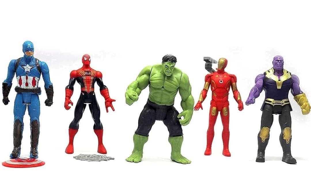 the lintu Marvel Avenger Superhero Toys | Captain America, Hulk, Thor, Iron Man and Ant Man| Best Gifting Item for Kids | Twist & Move, Plastic, Lightweight | Multicolor (B0D97PQRMC) Amazon Price History, Amazon Price Tracker