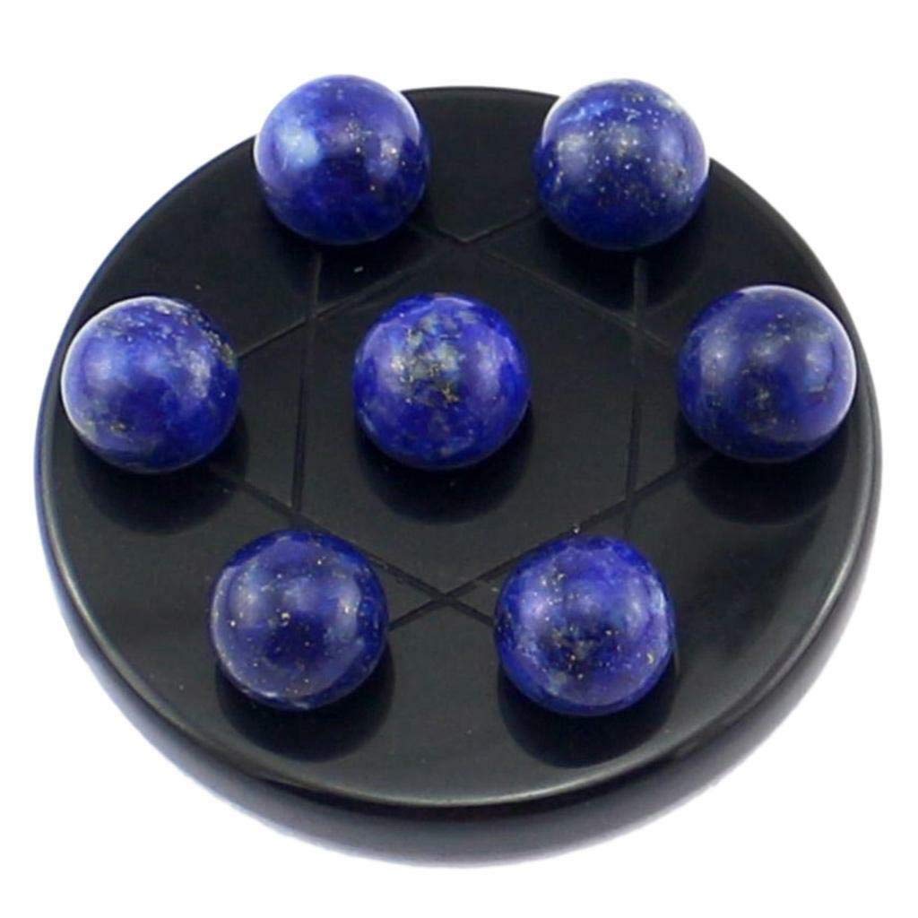 Ketsicart Natural Semi-Precious Stones Seven Stars Array Crystal Display Blue Bluish