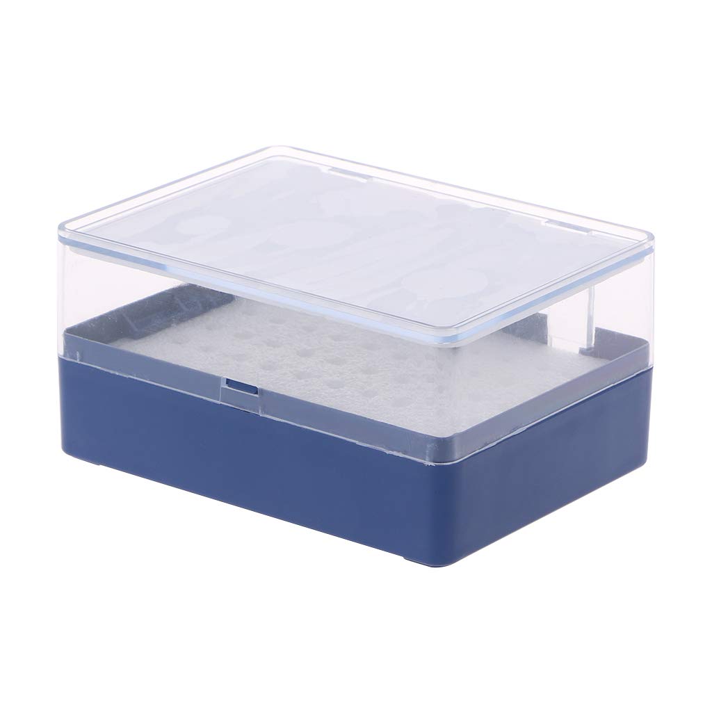 Boîte de Rangement en Plastique avec Organisateur de Fraise en Mousse pour 50 forets PCB Porte-Embouts de Tournevis