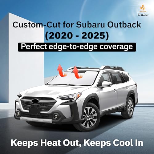 Image of EcoNour Windshield Sunshade Compatible for Subaru Outback 2020-2023 2024 2025, Sun Visor for Front Windshield & Window Sun Shade Cover, UV Heat Blocker & Protector, Car Accessories