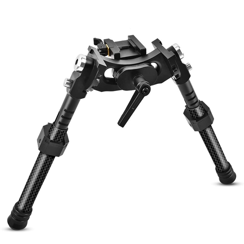 Bipiede V10 tattico a sgancio rapido in fibra di carbonio per Slitte Picatinny