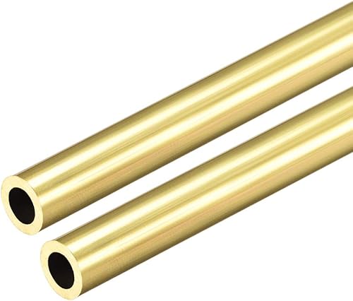 Miniatura 8 de uxcell Tubo redondo de latón, 11.811 in de longitud 0.276 in de diámetro exterior de 0.059 in de grosor de pared, tubo recto sin costuras, 2 piezas