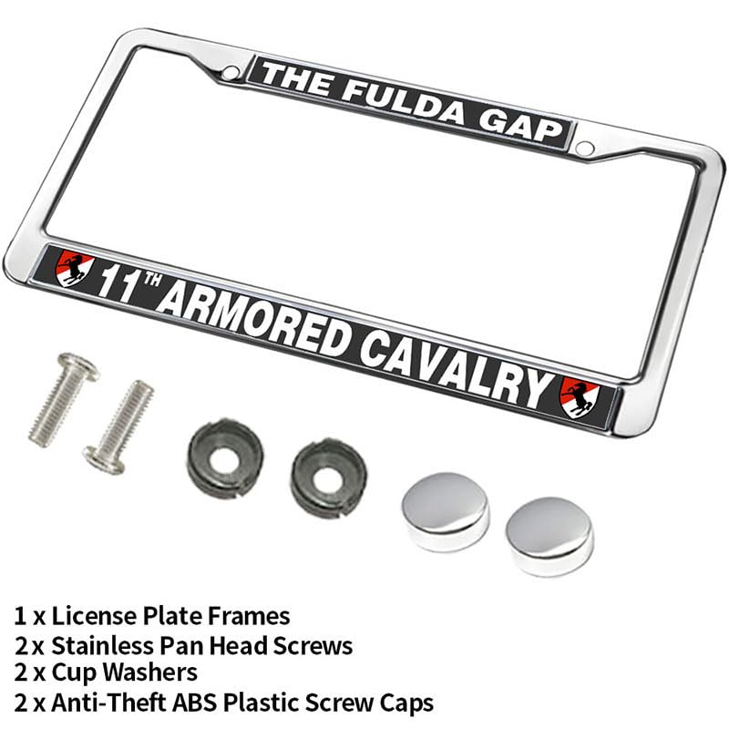 Image of 11th Armored Cavalry Fade-Resistant License Plate Frame Armored Cavalry Army License Plate Frame