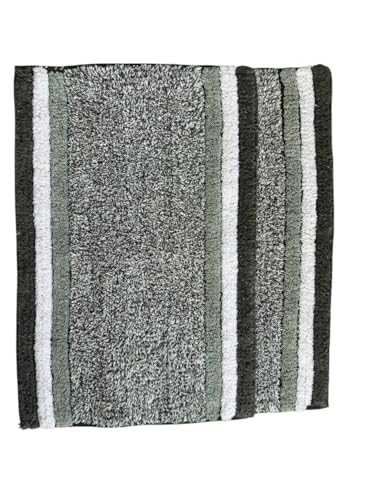 Image of My Home Cotton Door Bath Mat Super Soft Non Slip Mats for Bathroom, Door,Large, Pack of 2 (Green Luxury)