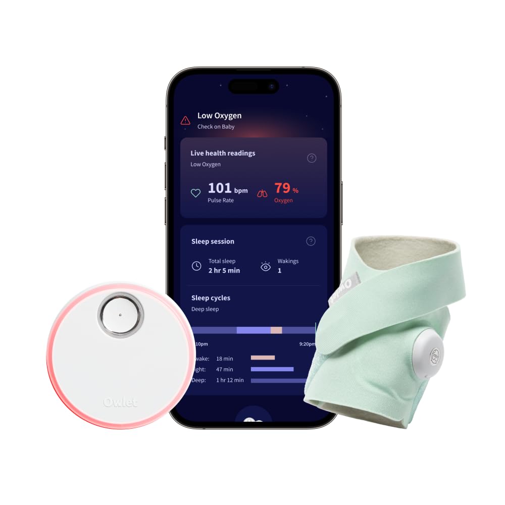 Owlet® Dream Sock Mint - Vigilabebés Inteligente Seguimiento de lecturas de Salud en Vivo