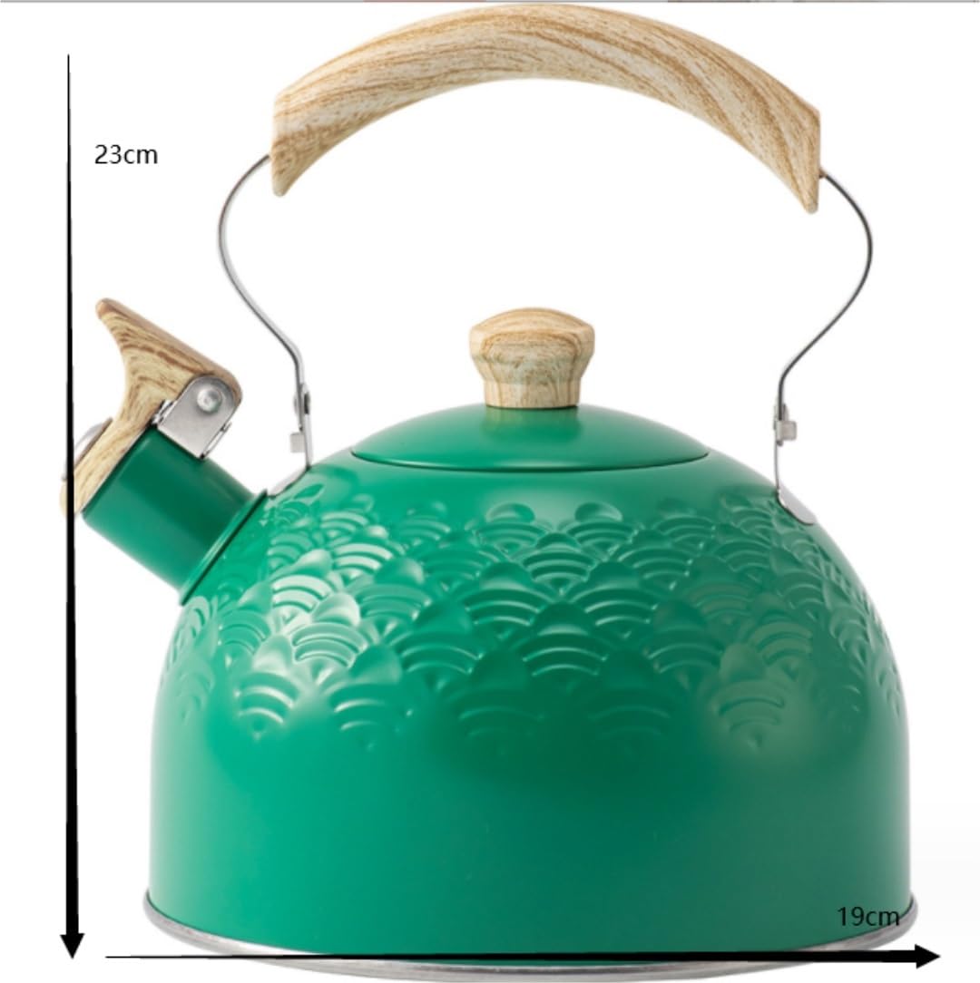 Czajnik z Gwizdkiem Czajnik Do Herbaty Z Gwizdkiem Błękitny Dźwięk Gwizdka Ergonomiczny Uchwyt Ze Stali Nierdzewnej Czajnik Z Płytą Kuchenną Gwizdanie Czajnik Czajnik Kuchenek