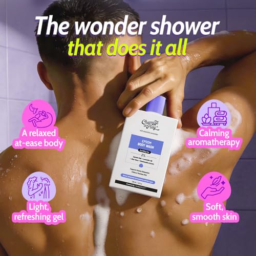 Image of Chemist At Play Epsom Salt Body Wash | Relaxes Muscle Stiffness | Eases Post Workout Soreness | Reduces Stress | 2% Epsom Salt, Lavender Oil & Aloe Vera Extract | pH Balanced | For Men & Women | 236ml