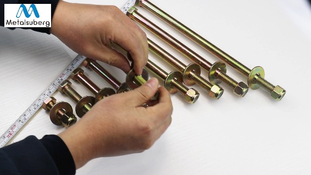 Image of 1 /2 inch x 6 inch Hex Head Bolt by Color Galvanization with Nylon Lock nut and Large Size Washer Assortment Kit,Alloy Steel,Grade 5.(4pcs Pack)