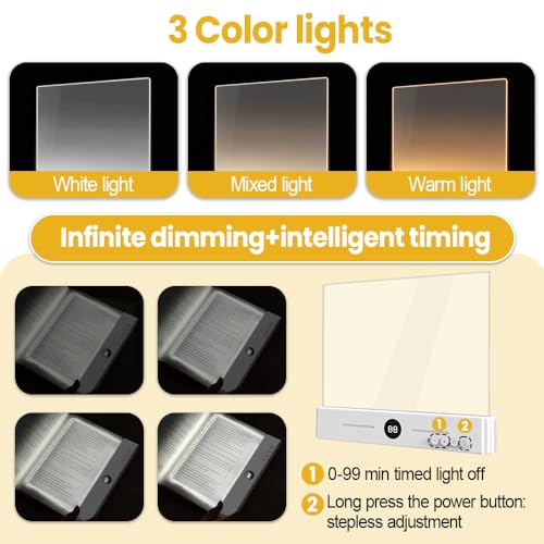 Lámpara de lectura LED portátil antideslumbrante con atenuación continua para mesilla 2