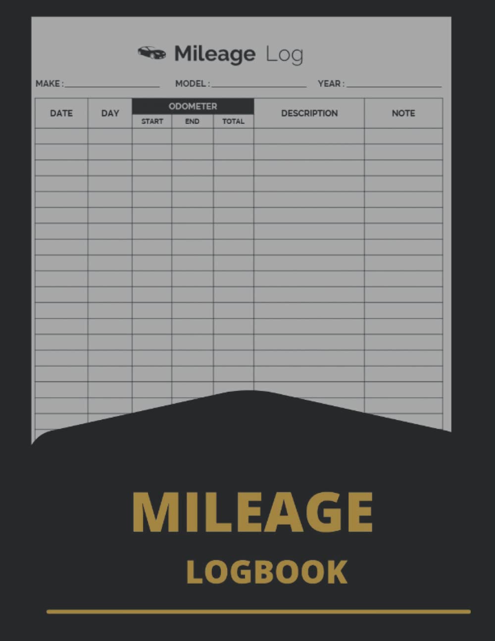 Mileage log book for business: Vehicle mileage and expense log journal for car/trucks/ 8.5"x11" inches.Car Tracker for Business Auto Driving Record Books for Vehicle Expense
