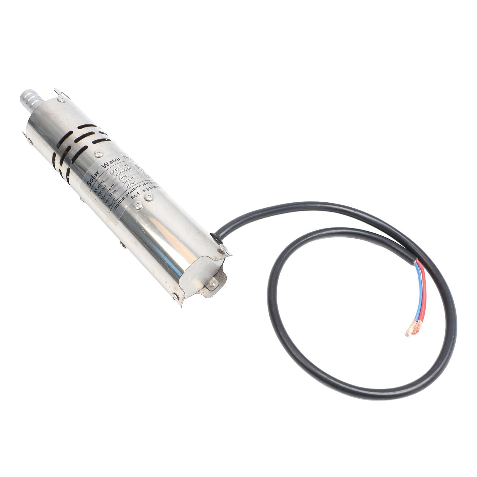 Bomba Séptica, Controlador MPPT Bomba de Pozo Sumergible de 24 V Bomba de Pozo Solar Bomba Sumergible Imán Permanente Eléctrico Solar DC Sin Escobillas Incorporado (S243T-30)
