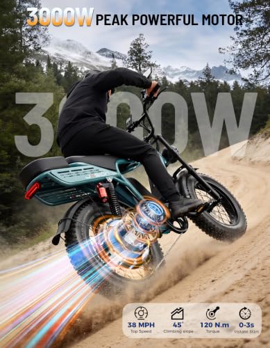 Image of Jasion RetroVolt Max Electric Bike, Dual Battery, 150-Mile Range, Fat Tire