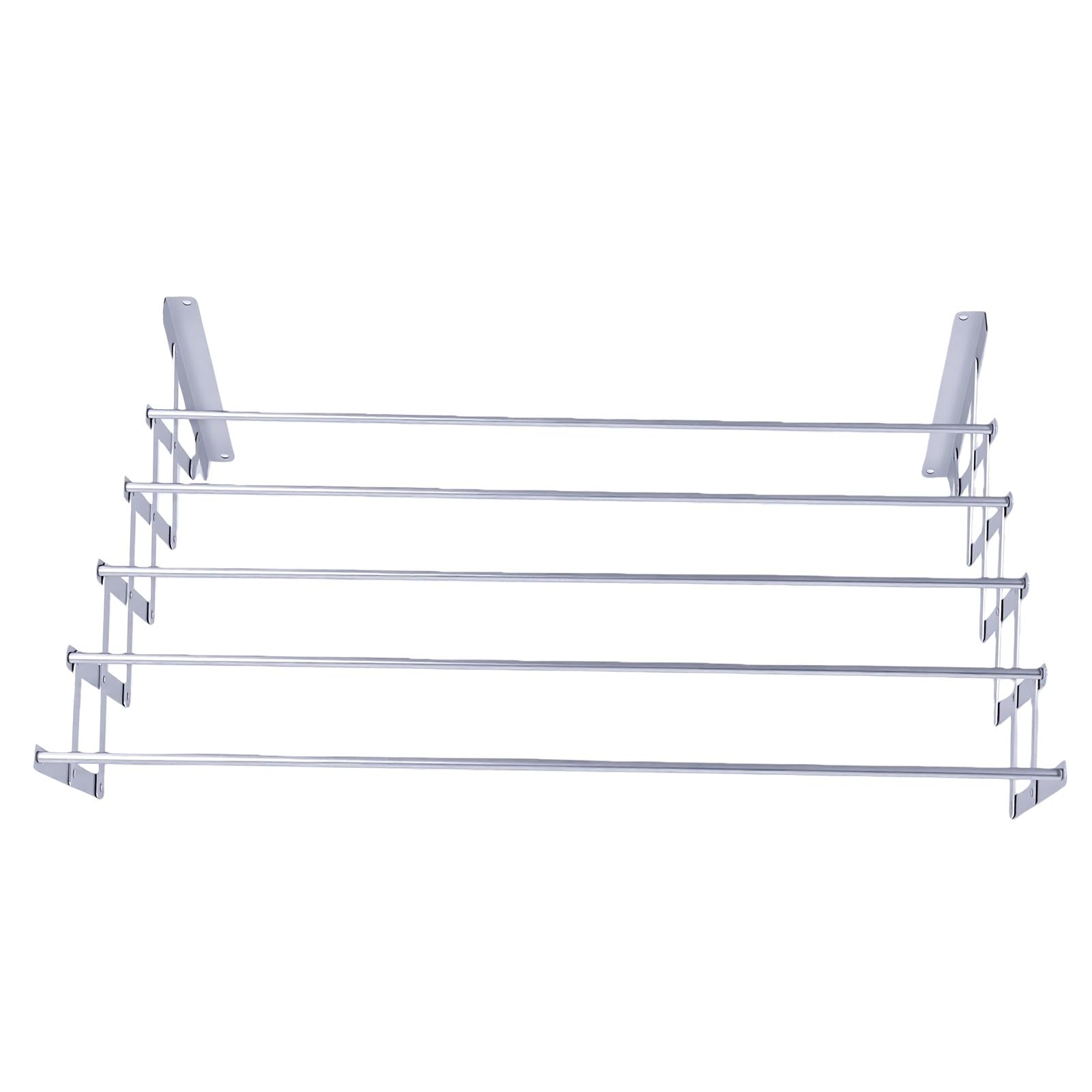 Brrnoo Portasciugamani da Parete Pieghevole, Stendibiancheria Muro | Antiruggine in Alluminio, per Bagno Balcone Lavanderia, Aste Espandibili per Asciugamani e jeans.