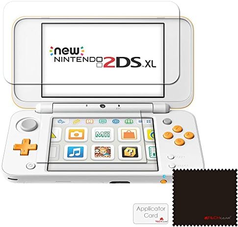 TECHGEAR [3 Pack] Screen Protectors for Nintendo 2DS XL Top & Bottom - Clear Lcd Screen Protector Guard Covers Compatible with Nintendo 2DS XL Top & Bottom