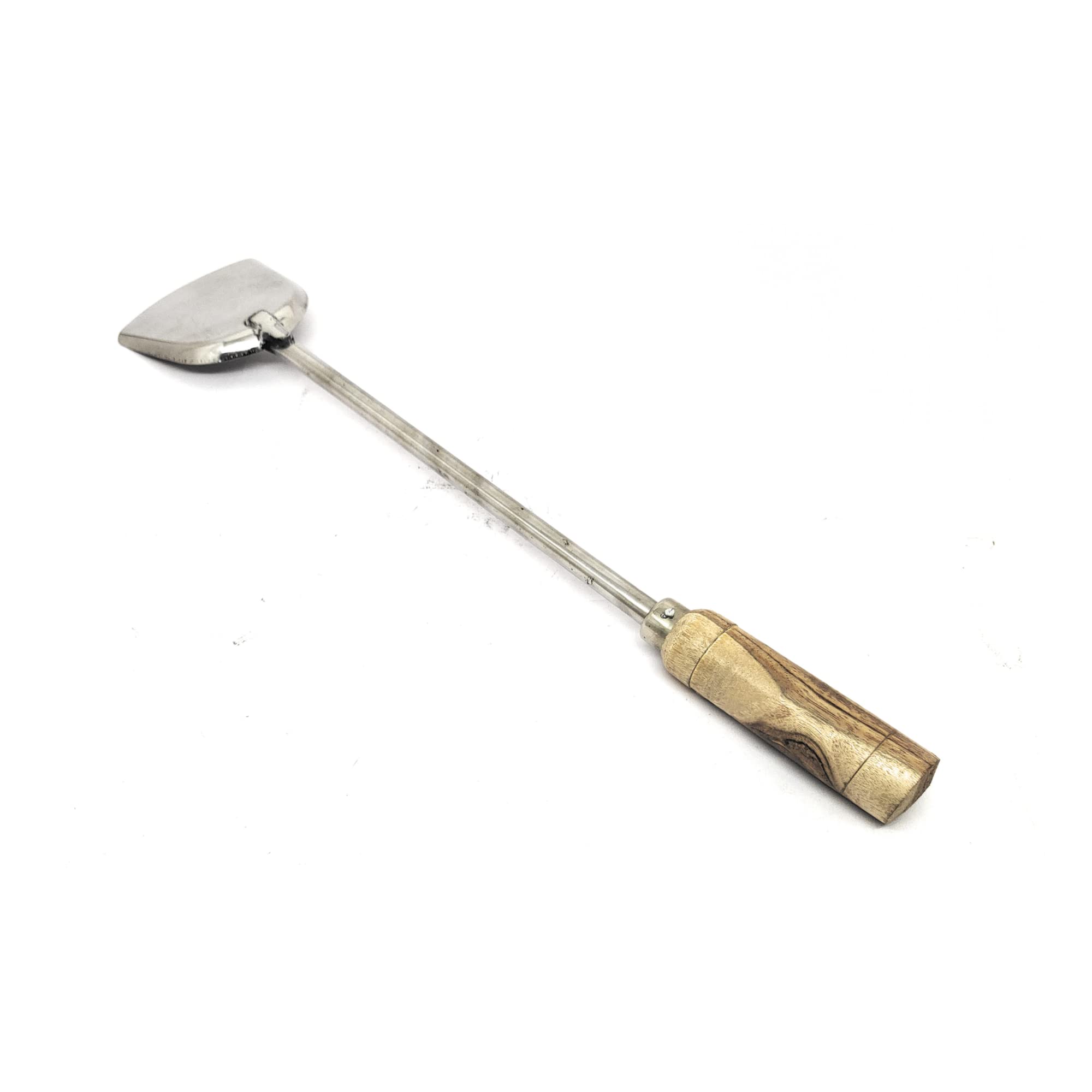 Nyra® Stainless Steel Chinese Spatula/Palta with Wooden Handle for Comfortable Grip, Vegetable Shovel Plain Turner Perfect for Grilling, Scraping, Flipping– Hotel, Restaurant Ware (1 Piece) - Image 5 thumbnail
