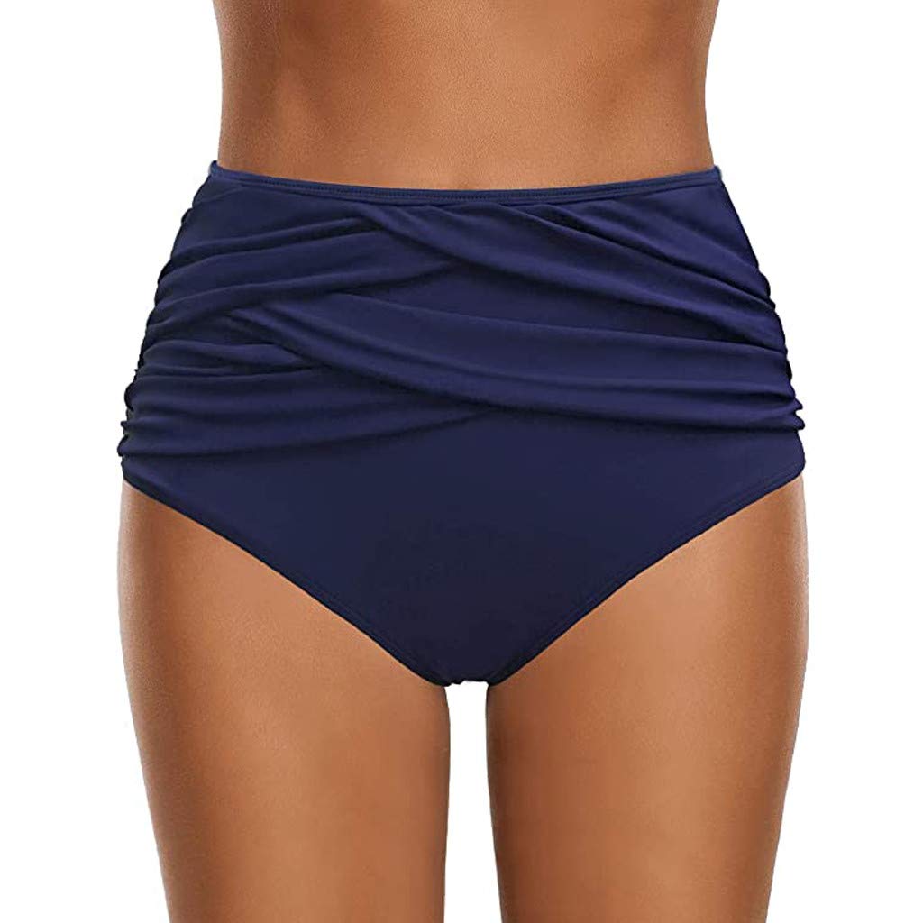 NUSGEAR 2021 Nuevo Mujer Falda Corta de Bikini Cintura Alta Push Up Trajes de Baño de Tanga Sexy Mujer Color sólido Bikinis Playa Pantalones Cortos Beachwear Natacion Bañador