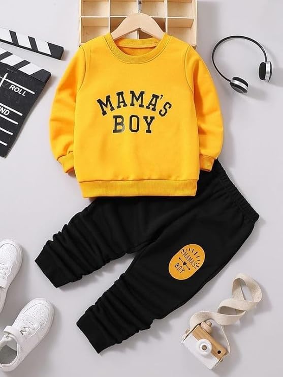 Image of NOVA BLOOM Kids Clothes for Boys | Cotton Printed Sweatshirt and Pants Set, Lightweight Breathable Kids Dress Boy Outfit, Comfortable Baby Boy Dress for Summer and Winter Wear
