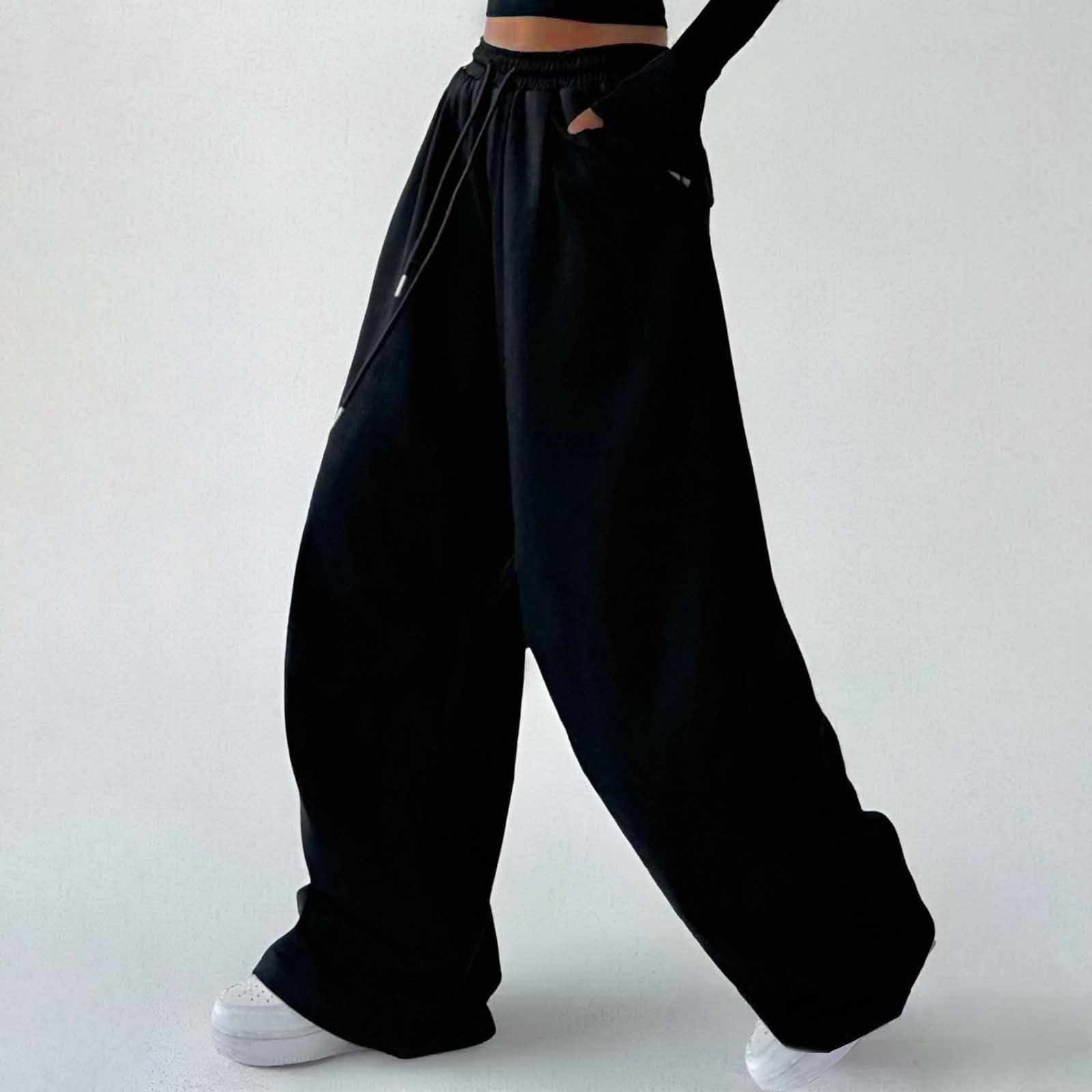 Pantalon Chandal Mujer Pantalones Chándal Largos Joggers Anchos Cómodos Algodon Elasticos Fitness Calentitos Running Deportivo Casual