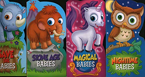 4 Baby Animal Books: Magical Babies, Nighttime Babies, Save the Babies, Stone Age Babies