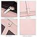 Leather Wallet for Women Slim Clutch Purse Long Designer Trifold Ladies Credit Card Holder Organizer Light Pale Pink