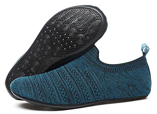 Hayeabi Ultra-Comfort Lightweight House Slippers Adult Indoor/Outdoor Around The House Home Shoes for Women Men (Ha20002BlueCyan43)2