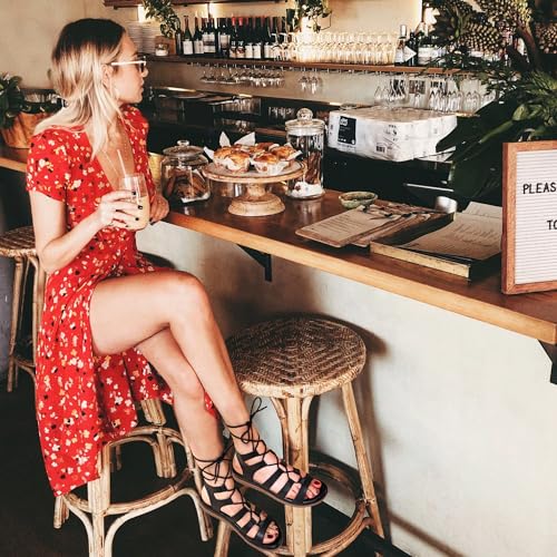 HARENCE Sandals for Women Summer Flats: Comfortable Cross Strap Gladiator Flat Shoes Casual Dressy Non Slip Beach Sandals2