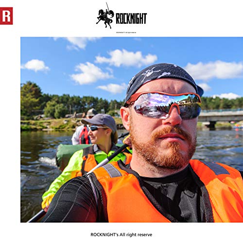 ROCKNIGHT Polarized Sports Sunglasses for Cycling, Biking, Baseball & Volleyball - UV Protection, Lightweight & Durable2