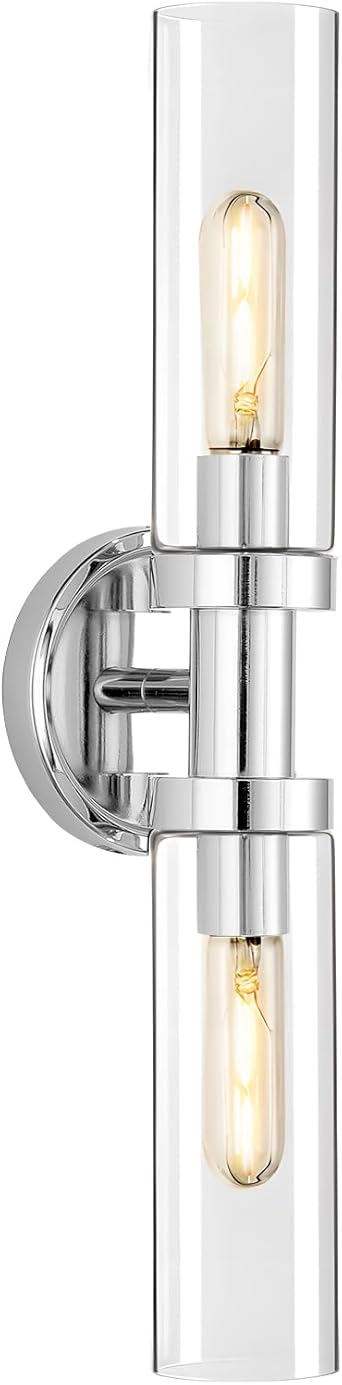 Chrome Bathroom Light Fixtures,Modern Bathroom Wall Sconces,Metal Wall ...