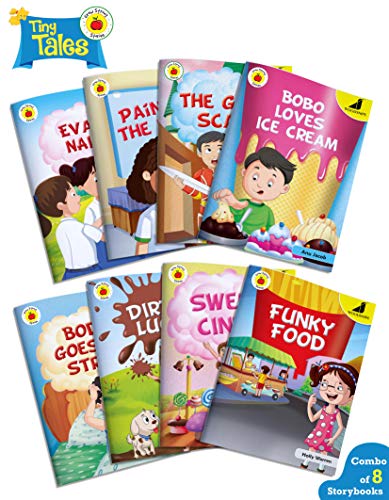 Image of Bedtime Story Books for Kids in English | Tiny Tales - Grow Strong | Age 5 - 8 Years | Easy to Read Stories with Pictures | Set of 8 Books