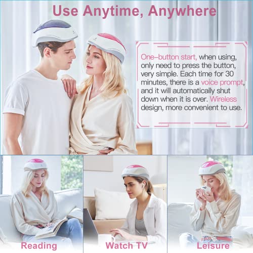 Ihelmet Laser Hair Growth System, Hair Regrowth Helmet & Laser Cap (Fda Cleared), Hair Loss Treatment For Men And Women, Low Level Laser Therapy For Hair Growth, Anti-Thining Treatment Pink, 160Pro #TOP2
