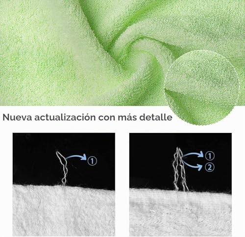 Miniatura 5 de Hbselect 10 Piezas Toallas De Bebé Y Mano De Fibra De Bambú - Toallitas Faciales 25 25 Cm Para Niños - Multicolor Para Baño Y Cocina