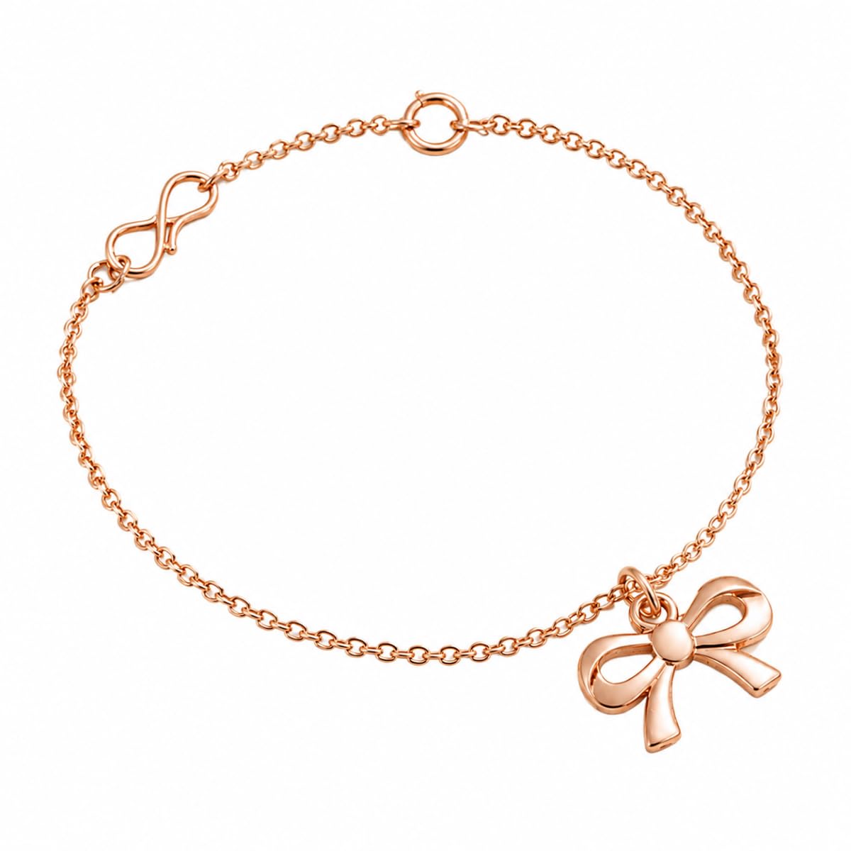 accessher Rose Gold-Toned Bow Bracelet for Girls & Women-picture-23
