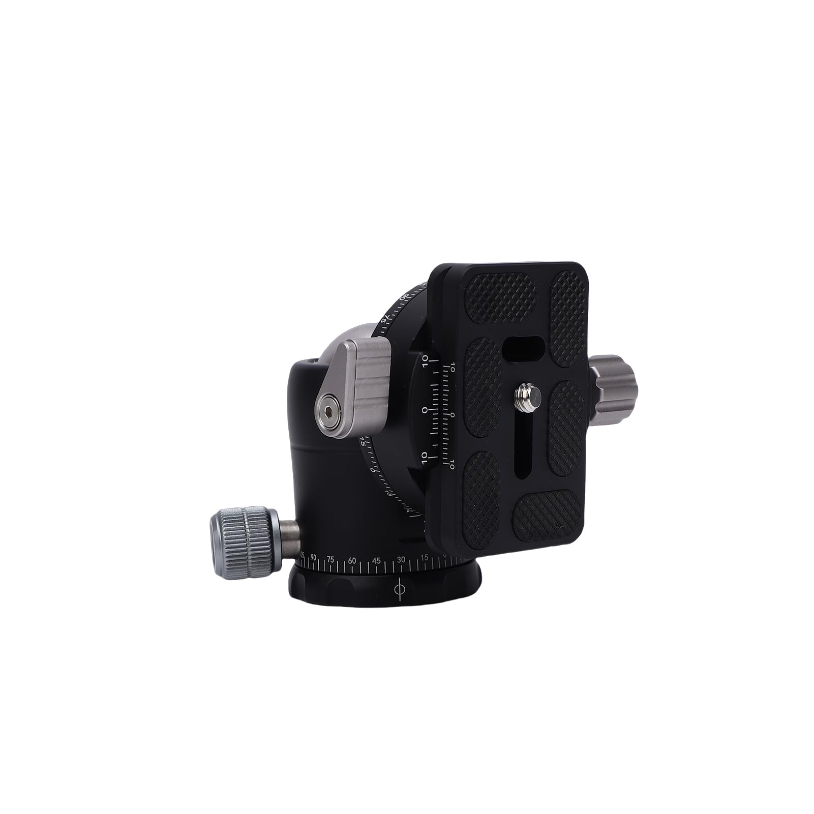 Testa a Sfera per Treppiede, Testa a Sfera Panoramica Rotante a 360°, a da 30 Mm con Piastra a Sgancio Rapido da 1/4" e Vite da 3/8", Ideale per DSLR, Videocamera, Treppiedi e Monopiedi,