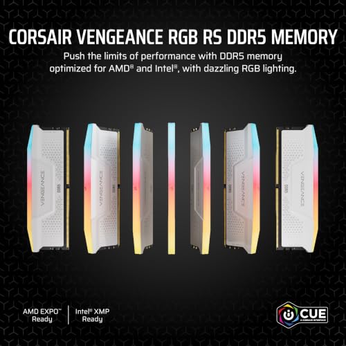 Image of Corsair Vengeance RGB RS DDR5 32GB (2 x 16GB) Up to 6000MHz AMD Intel RAM
