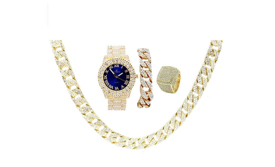 Diamond Cuban Link Necklace Bracelet 