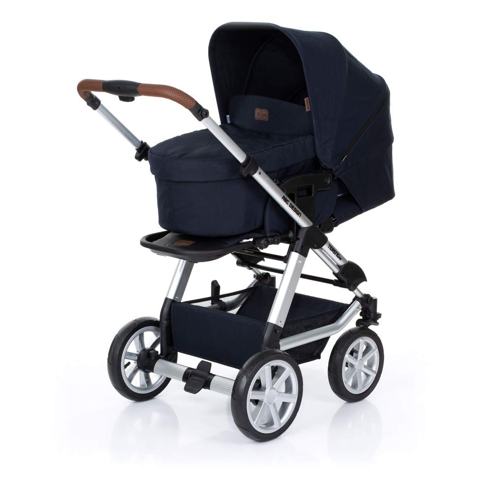 ABC Design Kombi-Kinderwagen Tereno 4 Air 2019 - Sportwagen mit leichter Tragetasche und großen Lufträdern - Shadow