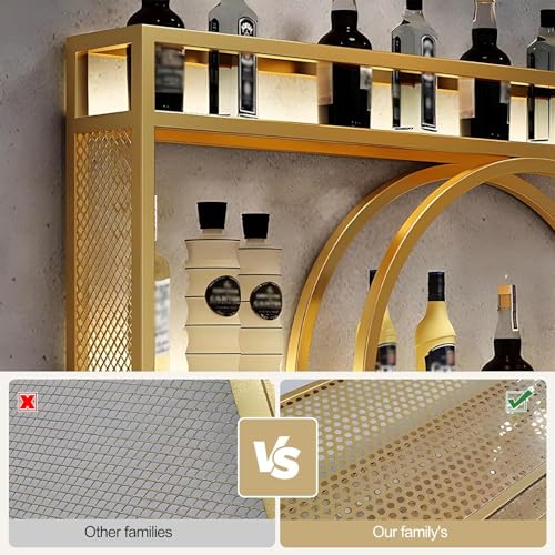 Présentoir à vin mural à 3 niveaux pour ranger et protéger vos bouteilles - 4