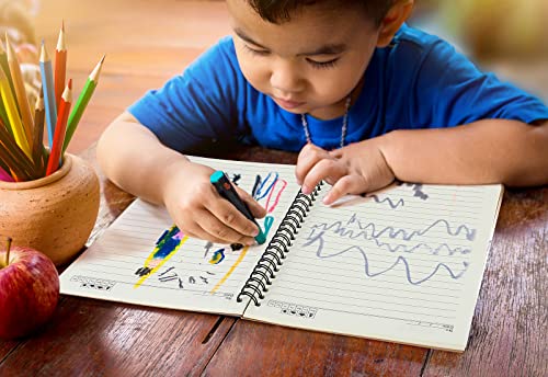 Cowdate 24 Pack A5 Spiral Notebooks Journal With Kraft Cover, 5X8 Inches, Ruled Lined Paper, For Work, Sketches, Study, Notes Taking, Gifts -6 Colors, 4 Of Each Color #TOP3