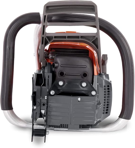 Farmertec 71cc G372 Holzfforma Gasoline Chain Saw Power Head With 28inch bar and chain Orange Dark Grey Wrap Around Handle Bar