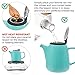 Tealyra - Daze Ceramic Teapot Turquoise - 27-ounce (2-3 cups) - Small Stylish Ceramic Teapot with Stainless Steel Lid - Extra-Fine Infuser To Brew Loose Leaf Tea
