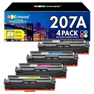 207A 207X MFP M283fdw Toner mit Chip Kompatibel für HP 207A 207X M255dw für HP Color Laserjet Pro MFP M283fdw Toner Schwarz M282nw M283fdn M255nw W2210A W2211A W2212A W2213A W2210X (4er-Pack)