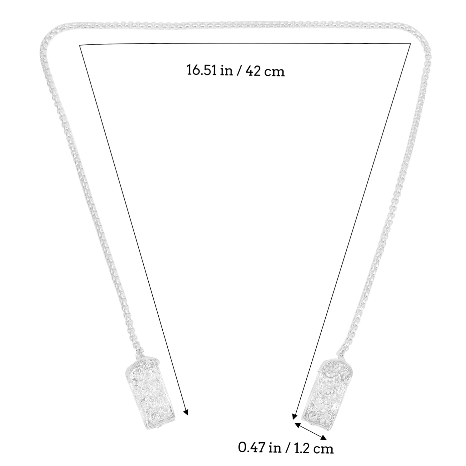 Hemoton Alloy Bib Clip Chain Baby Bibs Napkin Holder Towel Clip No Risk of Cutting