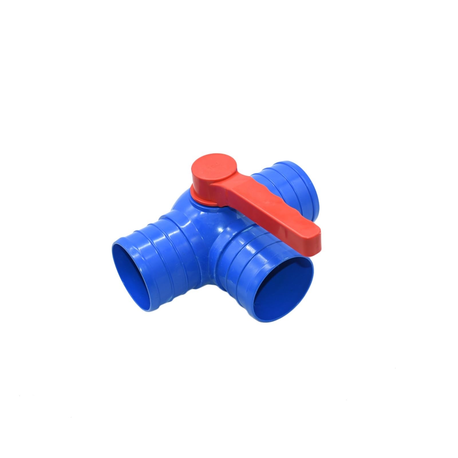 Conector de manguera de cinta de agua, divisor en T, acoplador de válvula de cierre recto, accesorios de riego, bola, 50/63/75/100mm(Gold)