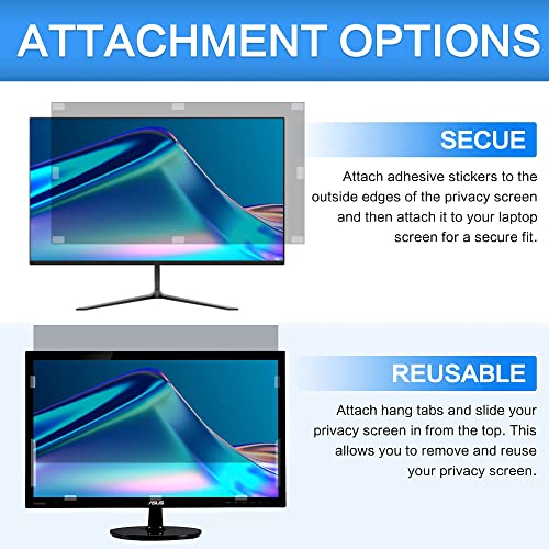 Image of ZOEGAA Privacy Screen Protector 29 Inch 21:9 for Monitor, Anti-Blue Light 29 Inch Privacy Film, Curved, Anti-Glare Privacy Screen, Removable Computer Privacy Screen for HP Lenovo Dell Samsung Asus