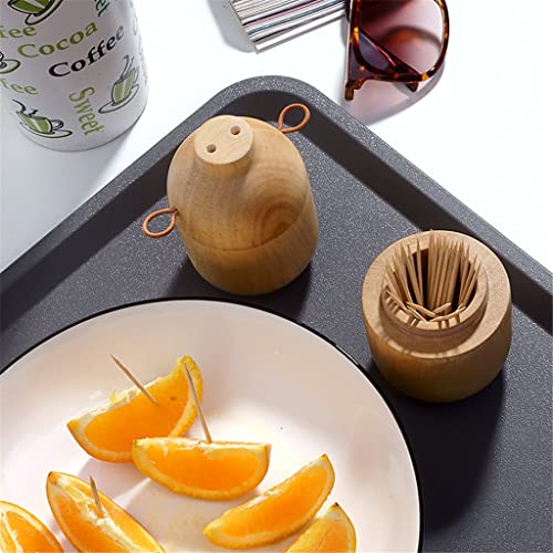 Boîte de rangement pour cure-dents en bois naturel, accessoire de table et maison