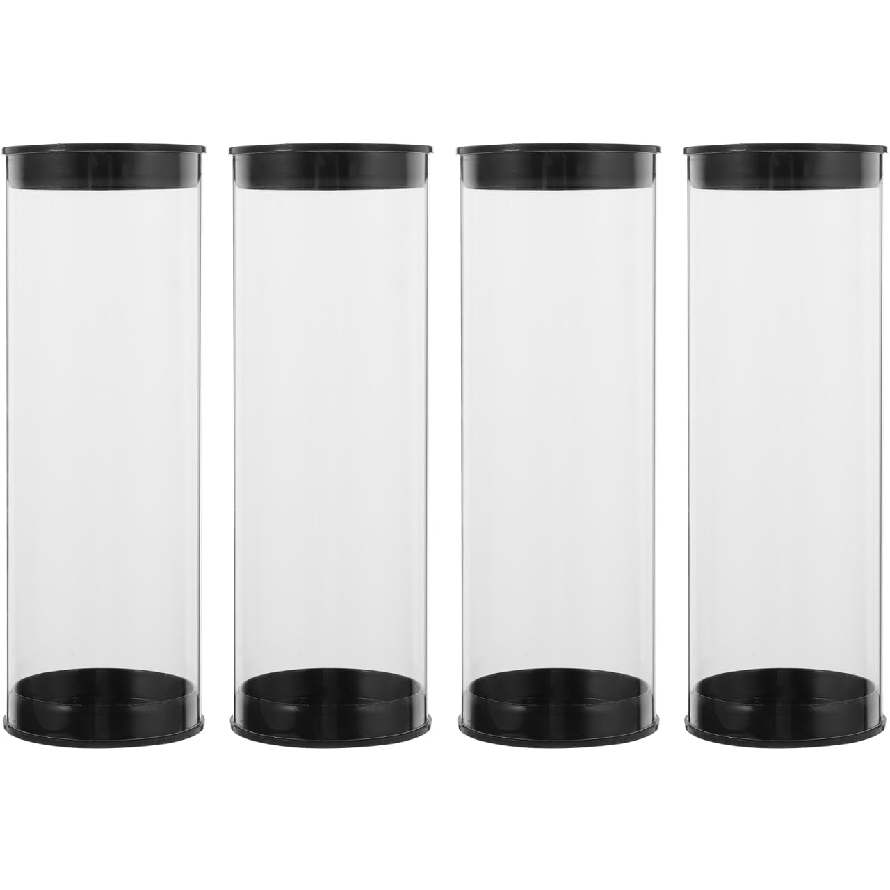 Garneck Lot de 4 boîtes de pickleball vides en plastique transparent pour ranger les petites balles pour l'entraînement de golf et les accessoires de sport