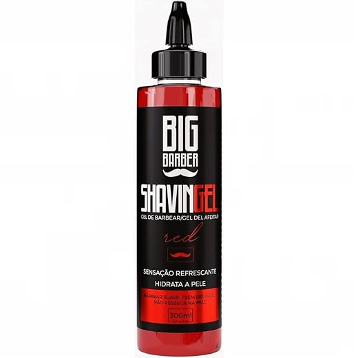 Shaving Gel Barbear Bisnaga Big Barber Red 300ml Profissional