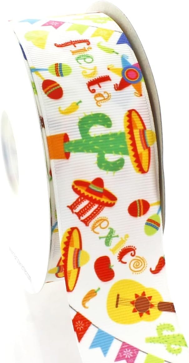 1.5" Cinco de Mayo Grosgrain Ribbon 100 Yards
